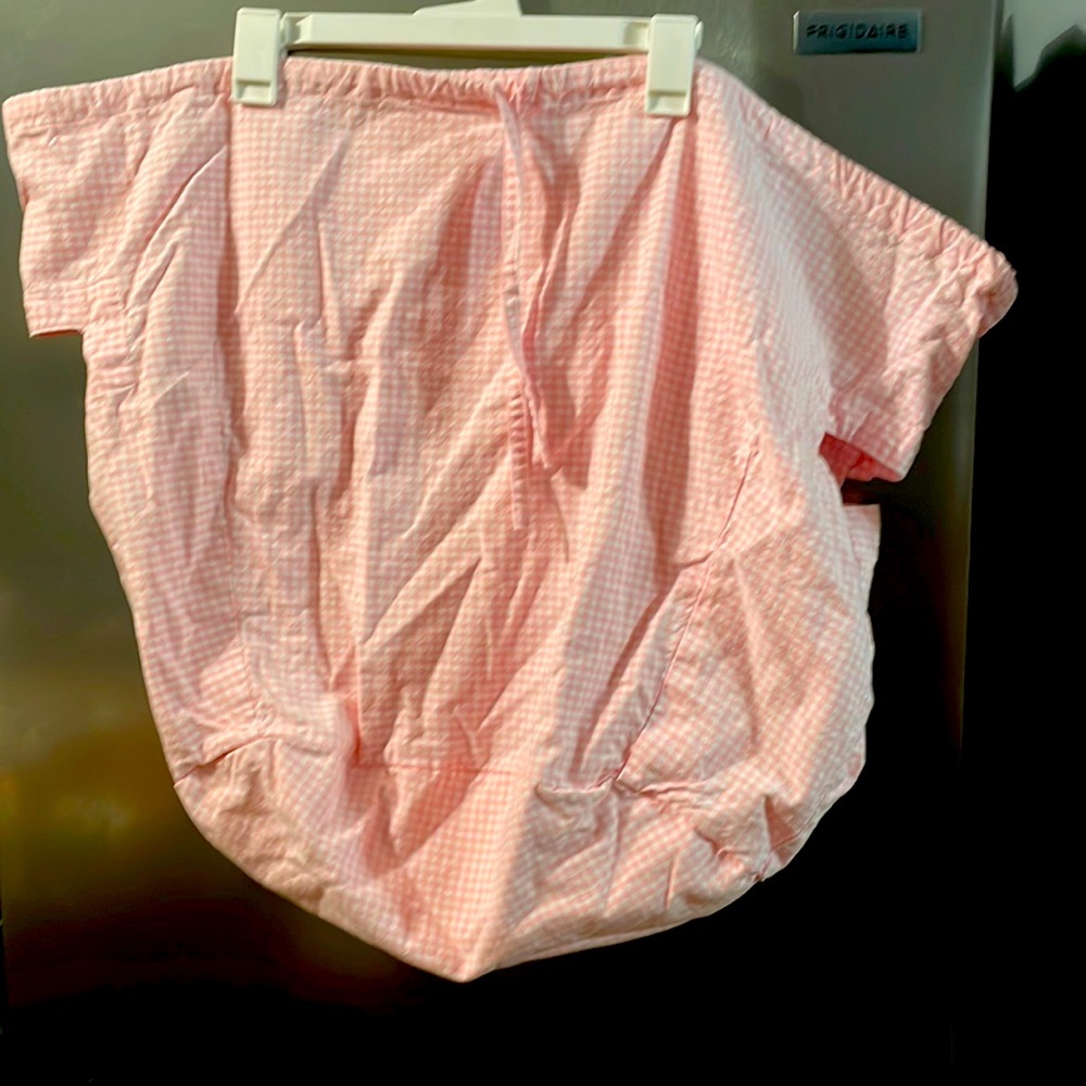 Pottery Barn Kids Pink Gingham large diaper basket liner